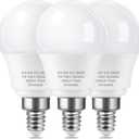 E12 Ceiling Fan Light Bulbs Dimmable, 60w Equivalent LED Bulb, Warm White 3000K, E12 Small Base Candelabra A15 LED Round Light Bulb, 600 Lumen, Pack of 3