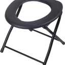 Folding Commode Chair Portable Toilet Seat, 198 Pounds Capacity PTS01