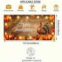 6x13ft Thanksgiving Garage Door Banner Warm Lights Wood Texture Turkey Pumpkin Fall Leaves Family Gathering Photo Background Decor Indoor Outdoor Party Decorations