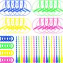 POPLAY 40 Sets Outdoor Toys Flying Discs, Disc Flyer with Launchers for Party Favors, Classroom Prizes, Goodie Bags Stuffers for Kids