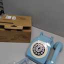 Bluetooth Vintage Phone with Voice Assistant,Bluetooth Retro Phone Compatible with Android & iOS, Physical Telephone with Volume Control, Blue