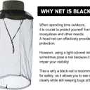 Oversize XL XXL Unisex Wide Brim Detachable Net Mesh Veil Sun Hat UV Protection Boonie Bucket Sunhat Summer Garden Fishing (L)