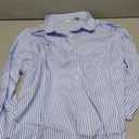 IN'VOLAND Women's Plus Size Button Down Shirts Casual Plus Size Boyfriend Shirt Long Sleeve Striped Blouse, 18W