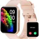 RUIMEN Smart Watches for Women Men (Answer/Make Calls) Compatible with iPhone/Android Phones, 1.85" HD Screen Fitness Tracker Heart Rate Monitor 100+ Sports Tracker Watch Waterproof (Pink)