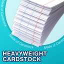 Chell White Sentence Strips Cardstock 3 x 24, Thick Ruled Word Writing Paper for Teacher Supplies, Classroom and Home, Pack of 100
