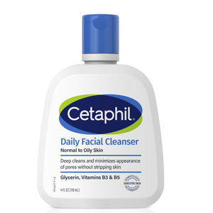 Cetaphil Face Wash, Daily Facial Cleanser for Sensitive, Combination to Oily Skin, 4 Oz 3 Pack, Gentle Foaming, Soap Free, Hypoallergenic