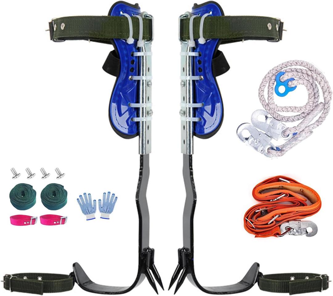 Tree Climbing Gear,Tree Climbing SpikesTree Climbing Kit,Arborist Equipment for Climbers, Hunting, Fruit Picking Logging, Climbing Etc