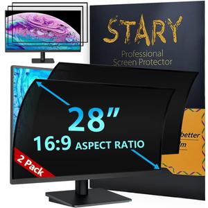 2Pack2023 Upgrade28 Inch 16:9 Computer Privacy Screen Filter for Monitor - Privacy Shield and Anti-Glare-Blue Light Protector