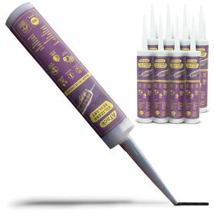 ATack Black Silicone Sealant Caulk 10.1oz (8-Pack) 100% Waterproof for Indoor/Outdoor, Kitchen, Bath | Automotive, High Temp Marine, RV Sealant