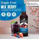 Syruvia Sugar Free Mix Berry Syrup, Naturally Flavored Syrup for Drinks, Lemonades, Iced Teas, and Desserts 25.4 fl oz