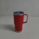 20 oz Tumbler with Handle and Lid Stainless Steel Tumblers Double Wall Vacuum Insulated Coffee Mug Leak Proof Reusable Water Cups for Hot and Cold Drink, Red, 1 pack