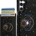 Shorogyt for Galaxy A15 5G Cute Kawaii Leather Phone Case - Compatible with Magsafe Wallet Magnetic Credit Card Holder Fashion Sun Moon Design Phone Cover for Women Girls, Fits 7 Cards