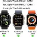 3 Pack Anti-Blue Privacy Tempered Glass for Apple Watch Ultra 3/2 / Watch Ultra 49MM Anti-Spy Screen Protector Film Electroplated Gradient Colorful