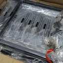 SONGMICS Dresser for Bedroom, Chest of Drawers, Steel, MDF, 3 Non-Woven Fabric Drawers, Storage Organizer Unit, Closet, Entryway, Rustic Brown and Ink Black ULGS313B02S