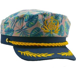 Captain Hat, Sailor Hat, Boat Hat, Navy Marine Admiral for Women Men Halloween Costumes Accessory (Blue)
