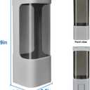 Cup Dispenser, Pull Type Water Cooler Cup Holder Fit 3oz-5oz Disposable Paper Plastic Cups, Wall Mount Bathroom Mouthwash Cups Dispenser with Paste for Home Office Hospital (Grey)