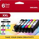 PGI-280XXL/CLI-281XXL Ink Cartridges Compatible Replacement for Canon 280 281 Ink Cartridges Use to TS8120 TS9120 TS8220 TS8320 TS8300 TS8322 TS9100 6 Value Pack