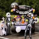 Sincere Party Kids Skeleton Costume Glow in the Dark Skeletons Halloween Skeleton Costumes for Boys and Girls (Black, S)