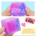 Squishy Sensory Fidget Toys Stress Cube, Gel Filled Stretchy Stress Balls for Kids Adults, Soft Ice Cube Sugar Ball for Boys Girls, Slow Rising Squishies Squeeze Balls Anxiety Relief for Autism, Gifts