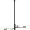 Livex Lighting Bannister 4 Light Black Chandelier