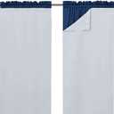 NICETOWN White Blackout Curtain Liners for Window - Noise Reducing Light Blocking Liner for 84 inch Curtains (Set of 2, Each is 27" x 80", Hooks Included, Greyish White)