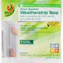 Duck Brand Vinyl Gasket Weatherstrip Seal, 1/4-Inch-by-7/8-Inch-by-17-Feet Gasket Weather Seal, 1280121