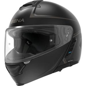Sena Impulse DOT Flip Up Modular Bluetooth Helmet w/Sound by Harman Kardon Dual Visor Helmet with Integrated Mesh Intercom System / MP3 / Voice Dial (Matte Black, Medium) (Black, M)