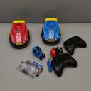 2 Pack Cute Cartoon Remote Control Bumper Car for Toddlers-Mini RC Cars with Light & Sound & 360Rotating-Race car Toys for 3 4 5 6Year Old Boys Girls Kids-Christmas Birthday Gifts