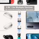 Magnetic Charging Cable (4Pack, 3.3ft/3.3ft/6.6ft/6.6ft)/360&180 Rotating Magnetic USB C Charging Cable with LED/Magnetic Charger Cable/Magnetic Phone Charger Cord-Nylon Braided for More Devices