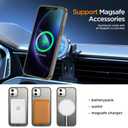 for iPhone 12 Pro Max Case with Stand, Compatible with MagSafe, [Invisible Stand] Anti-Slip Shockproof Military-Grade Protection, Magnetic Phone Case for iPhone 12Pro Max (Gray)
