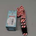 Malier Christmas Dog Collar with Flower, Red Dog Christmas Collar with Buckle Adjustable Cotton Collar for Small Medium Large Dogs Puppy (Red Stripe, Small)