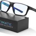 Titan Gaming Glasses, Anti Blue Light Glasses Men, UV400 Protection Blue Light Blocking Glasses for Computer Eye Strain (Gun Grey)