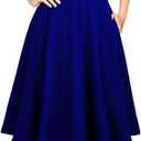 WOOSEA Womens Sleeveless Halter Neck Bodycon A-Line Cocktail Party Pockets Swing Dresses