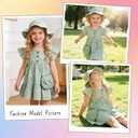 Baby Girl Clothes Toddler Girl Summer Dress Ruffle Fly Sleeve Casual Dresses Sundress for Girls with Hat and Bag (Green, 4-5T)