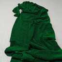 Women's Sexy Sparkly One Shoulder Long Sleeve Bodycon Jumpsuits Stretchy Long Pants Clubwear Party Rompers With Belt Rope (Medium,  Green)