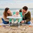 Tiny Marvels Portable Booster Seat, Foldable Baby High Chair with Removable Tray, Safety Harness & Carry Bag for Toddlers Ages 6M-3Y, Ideal for Dining, Travel, Camping & Family Time