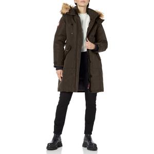 CANADA WEATHER GEAR Women's Heavyweight Long Parka Jacket (X-Large, Olive Natural)