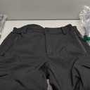 FREE SOLDIER Men's Outdoor Softshell Fleece Lined Cargo Pants Snow Ski Hiking Pants with Belt (32W x 28L, Black)