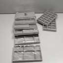 SPAKOWN Jewelry Drawer Organizer Inserts Set of 8, Small Stackable Jewelry Tray with Removable Dividers for Earrings Necklaces Rings Bracelets (Grey)