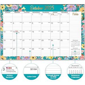 2 pcs Desk Calendar 2026 Large 22" x17", AgePlace Wall Calendar 2025-2026 Covers July 2025 - December 2026, Office Supplies Desktop Monthly Calendar for Home Classroom School & Office Or teacher Gifts (LG-OSF)