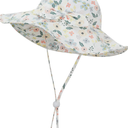 Baby Girl Sun Hat Summer Beach Hats with UPF 50+ Toddler Infant with Wide Brim Strap Outdoor Bucket Hat