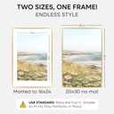 Homeforia 20x30 Gold Picture Frame, High-End Metal, 16x24 Mat, Glass