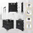 Olympia Tools 85-010 Grand Pack-N-Roll Portable Tools Carrier with Telescopic Handle, 80 Lb. Load Capacity, Black 2025 New Version