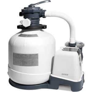INTEX 3,000 GPH Krystal Clear Sand Filter Pump for Above Ground Pools, Swimming Pool Pump with Automatic Timer - Improved Circulation, Filtration, & Clarity