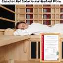 Cedar Sauna Headrest Pillow for Sauna Room, Sauna Accessories for Any Barrel or Infrared Sauna, Non-Toxic, Comfortable S-Shape Design (15.75" x 13.38" x 4.72")