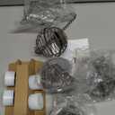 Solar Hanging Lanterns Outdoor Waterproof, Rust Iron Ball Candle Holder with Flickering Solar Powered Tea Lights, Perfect Chargeable Solar Lights for Backyard Patio Garden Fence Tree Decoration-4Pack