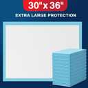 BIGGMED Tear-Resistant Disposable Bed Pads 30" x 36" 50 Count Absorbent Underpads, Chux Thicker Extra Large Incontinence Bed Pads, Pee Pads for Adults, Kids, Elderly, Pets