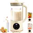 Automatic Nut Milk Maker,Blender for Kitchen 40oz Cold Drinks,27oz Hot Drinks,Soy Milk Maker,Rice Paste,Juice,Baby Food Hot Blender,Corn,Crushing Ice,Delay Start/Keep Warm/Boil Water (White)