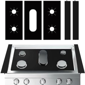 Stove Cover Gas Stove Top Burner Covers (5pack) Protectors for Samsung Gas Range Stove Mat Non-Stick Oven Liners Mat Gas Range Protectors Covers, Reusable Washable Stove Clean Stove Guard parts (stove cover 29.1"*18")