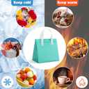 FoldTier 300 Pack Insulated Bags Bulk for Food Delivery, Light Green, 9.45 x 9.45 x 5.91 inches